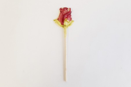 Rosa roja de chocolate blanco