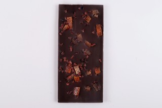 Xocolata negra amb taronja confitada i nibs de cacau