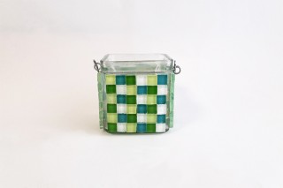 Farolillo mosaico verde