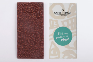 Chocolate con leche con proteína de soja crujiente