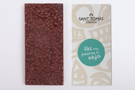 Xocolata amb llet amb proteïna de soja cruixent