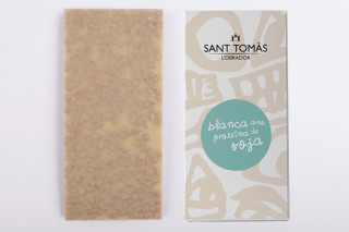 Chocolate blanco con proteína de soja crujiente