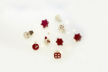 Garlanda de Nadal de feltre amb llums LED