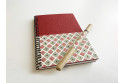 Libreta octau granate con bolígrafo de conjunto