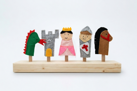 Títeres de dedo de Sant Jordi